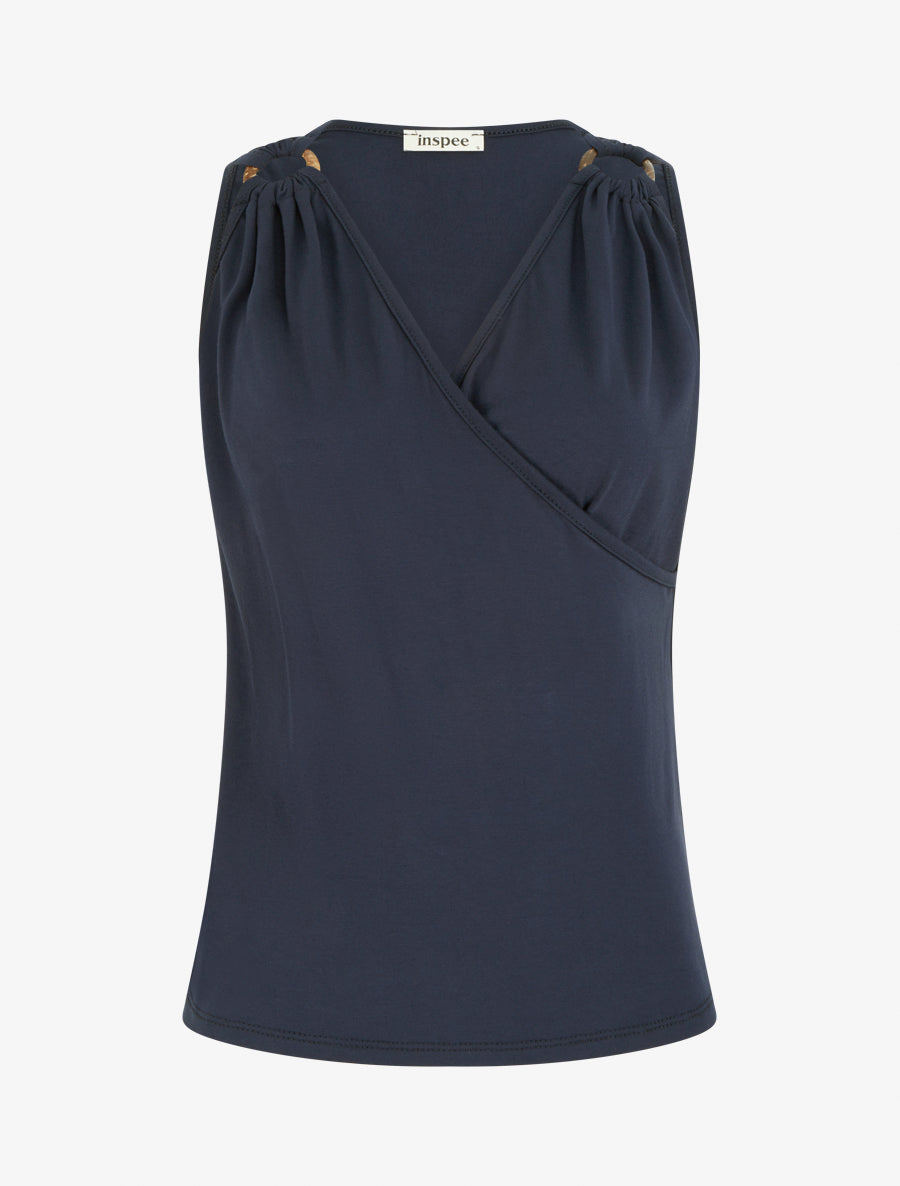 Top classique cache-coeur - Marine - 1