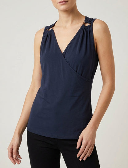 Klassieke cache-coeur top - Marine