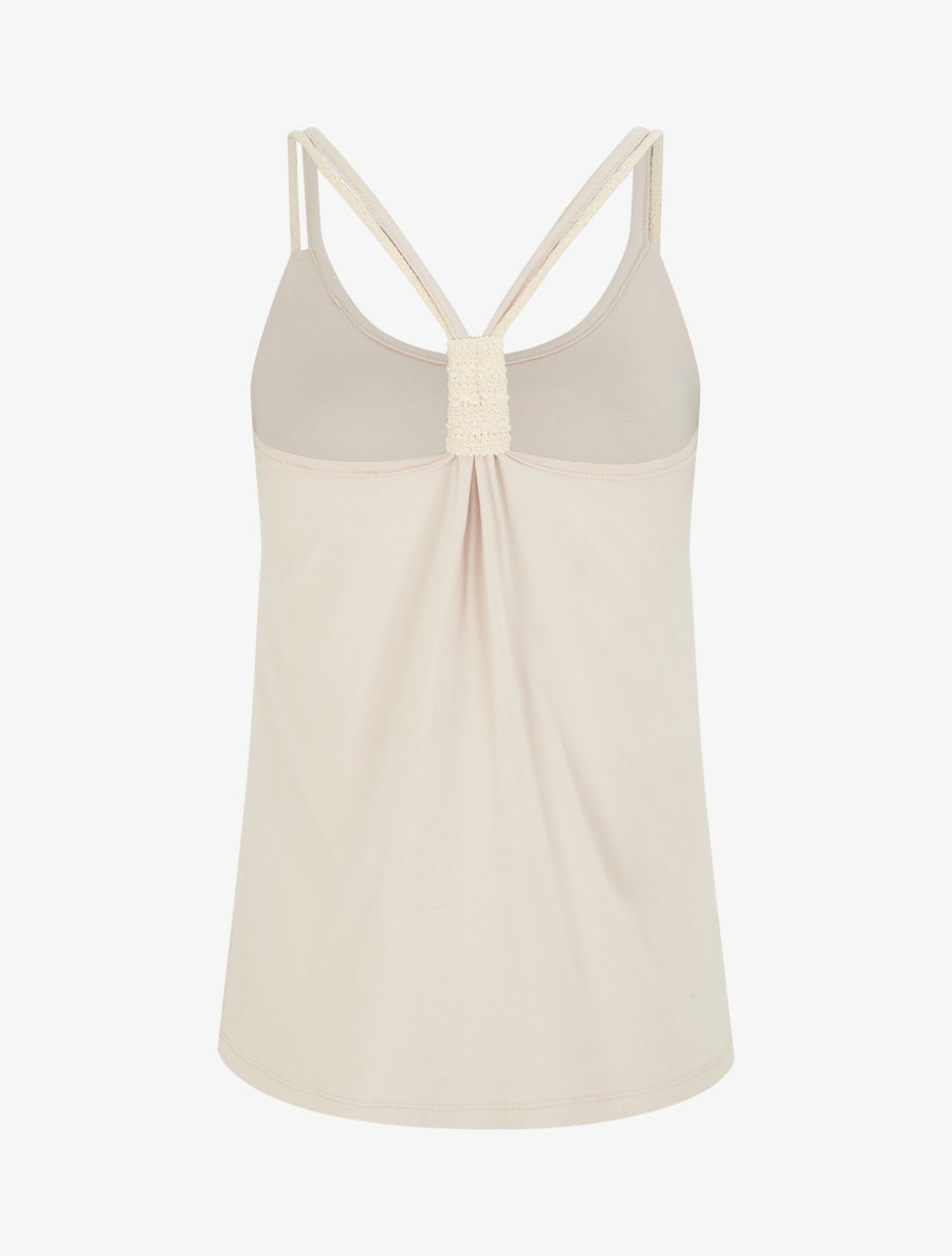 Top à bretelles style cordes - Beige - 2