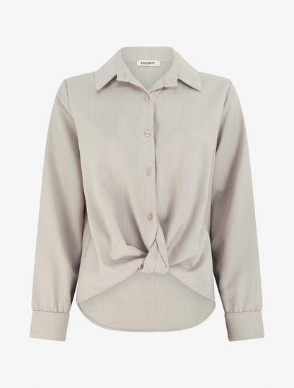 Asymmetrische geknoopte blouse - Mol