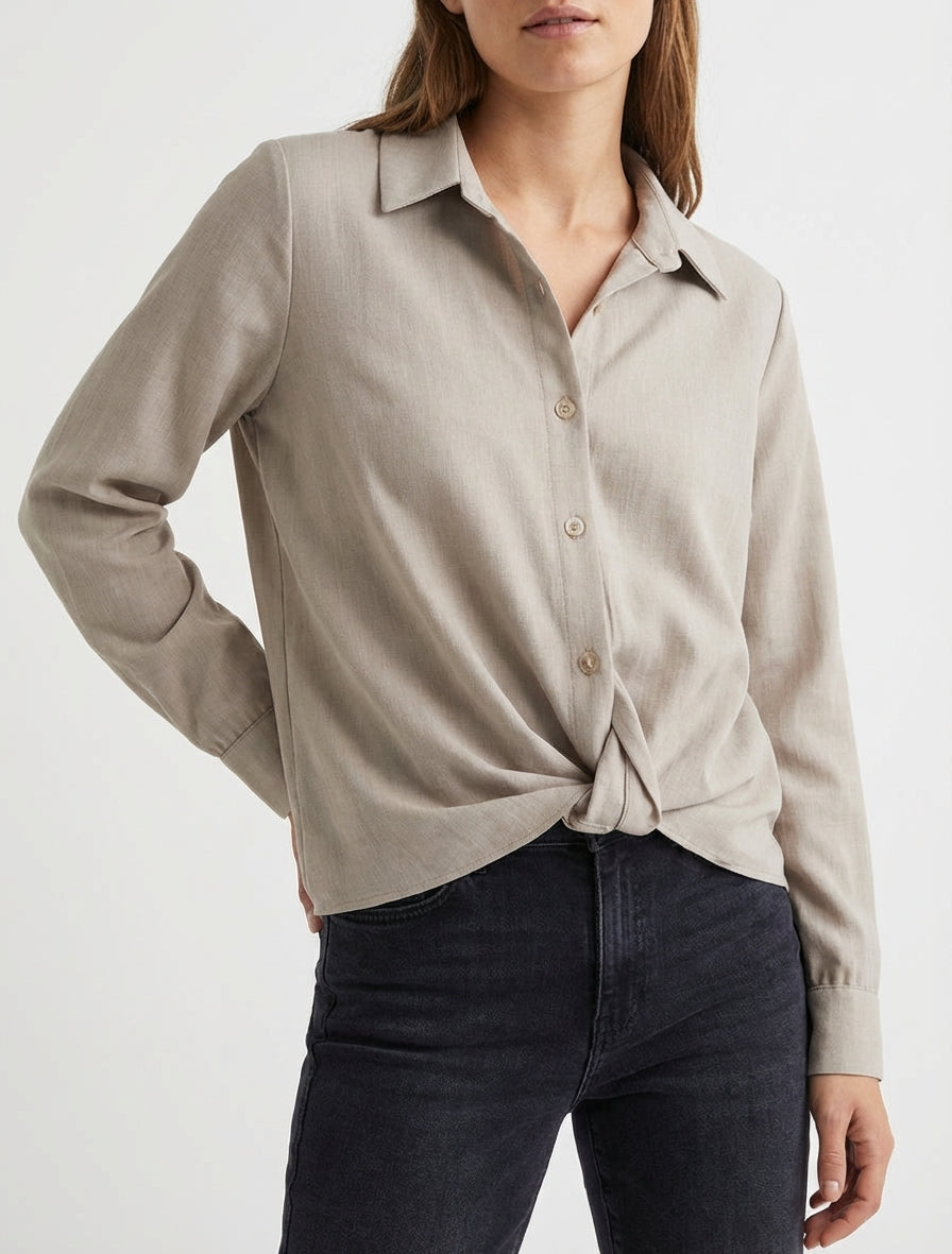 Asymmetrische geknoopte blouse - Mol