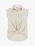 Top fluide effet noué - Beige - 1