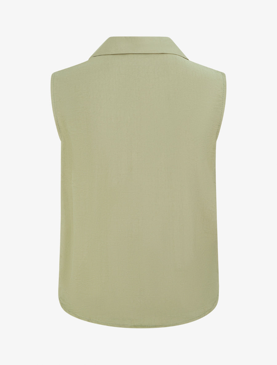 Top fluide effet noué - Kaki - 2