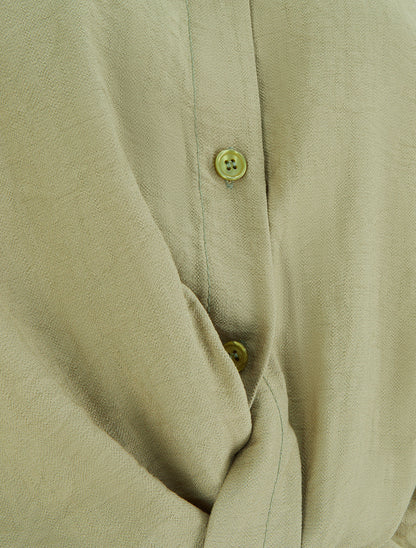 Top fluide effet noué - Kaki - 3