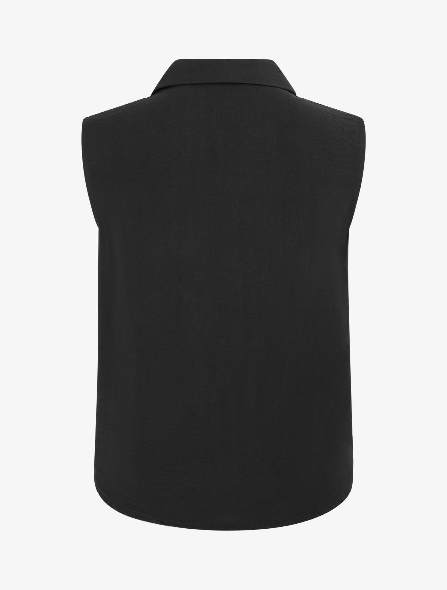 Top fluide effet noué - Noir - 2