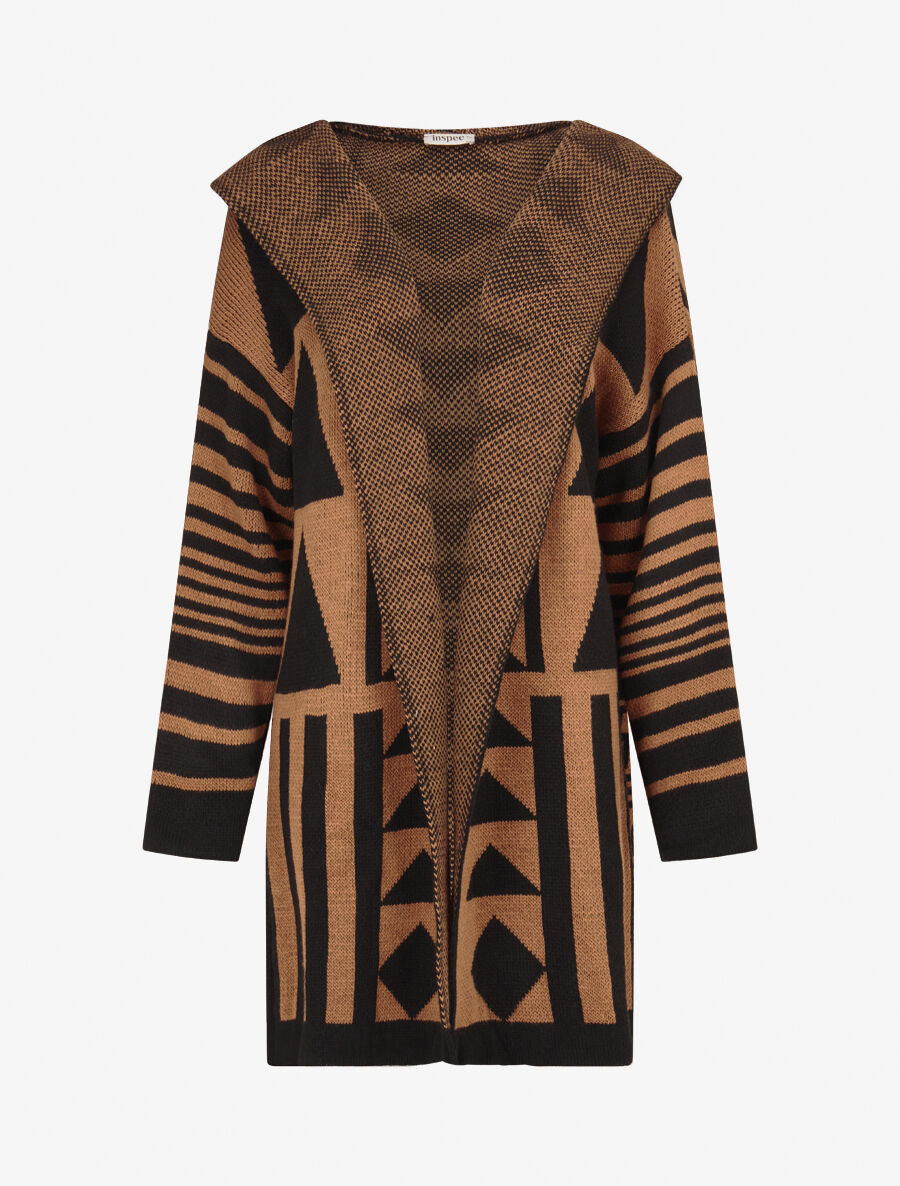 Gilet imprimé aztèque - Camel - 5