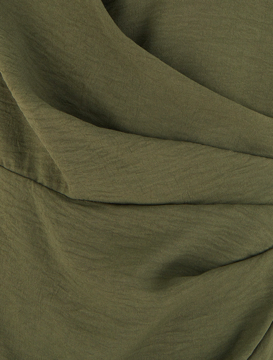 Robe sans manches style portefeuille - Kaki - 3