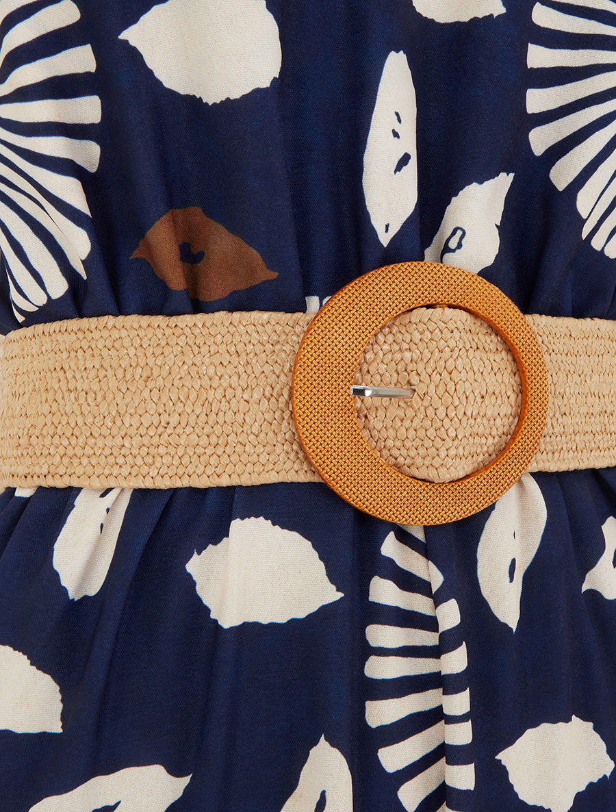 Combinaison imprimé fantaisie à bretelles motif coeurs - Marine - 3