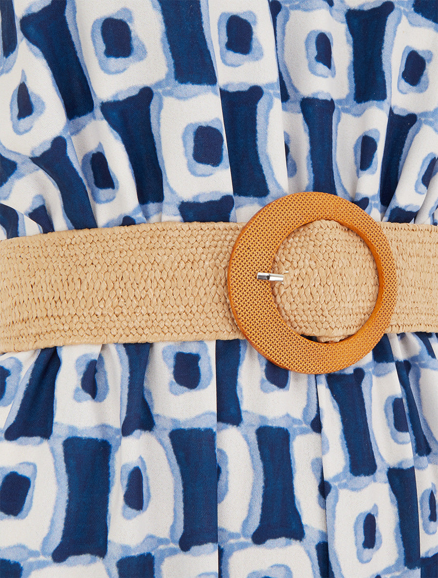 Combinaison imprimé abstrait à bretelles motif coeurs - Marine - 3