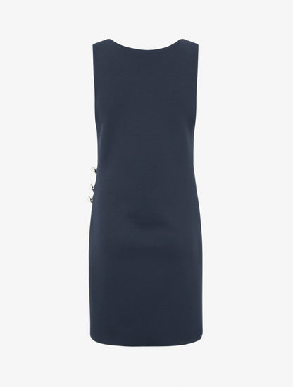 Robe ajustée à boutons décoratifs - Marine - 2