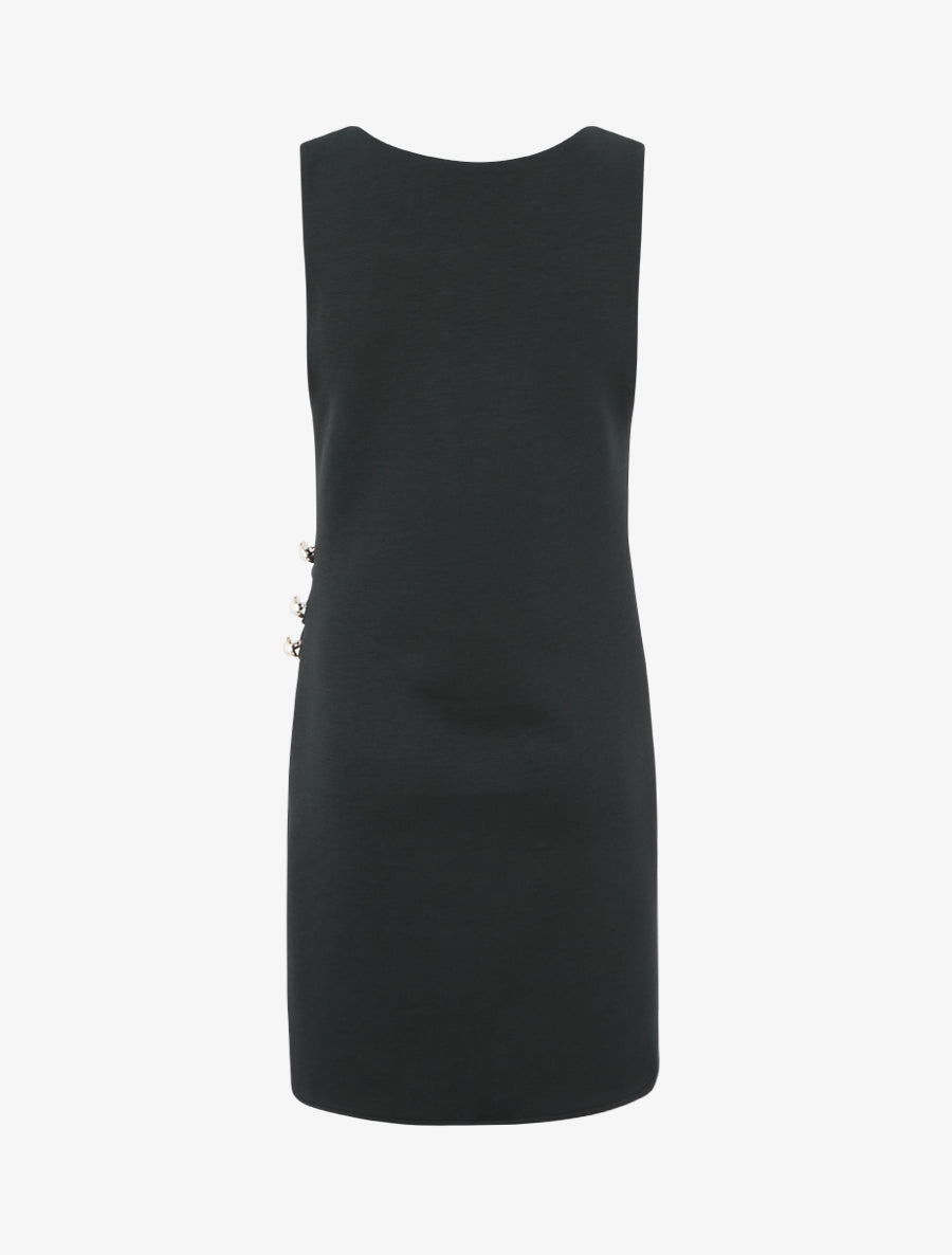 Robe ajustée à boutons décoratifs - Noir - 2