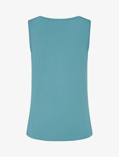 Top sans manches effet superposé à bijou - Bleu clair - 2