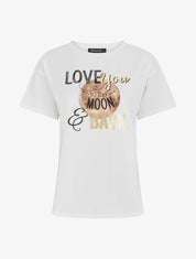T-shirt Love you to the moon - Blanc - 1