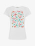 T-shirt à strass et flocage oiseaux - Blanc - 1