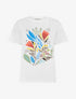 T-shirt à motif floral et strass - Blanc - 1