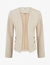 Veste en suédine à poches décoratives zippées - Beige - 1