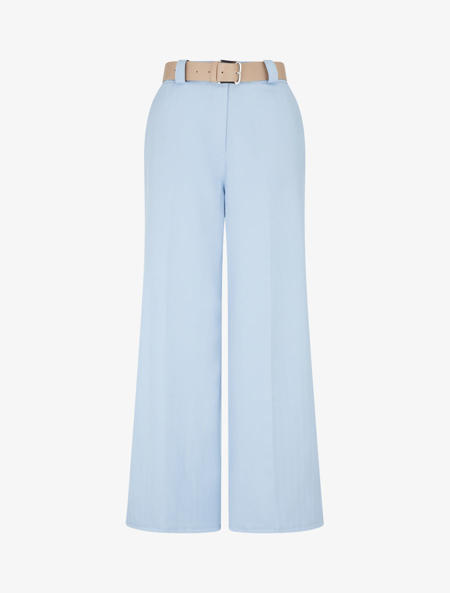 Pantalon ample à motif rayé - Bleu ciel - 1