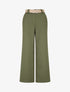 Pantalon ample à motif rayé - Kaki - 1