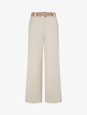 Pantalon à fines rayures irisées - Beige - 1