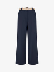 Pantalon à fines rayures irisées - Marine - 1