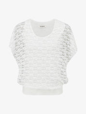 Top boule en dentelle - Blanc - 1