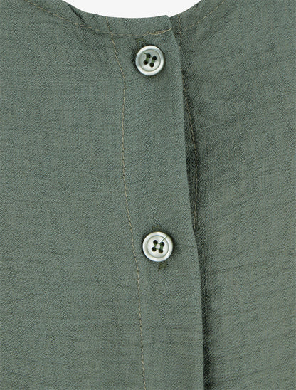 Combishort boutonné sans manches - Kaki - 3
