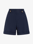 Short uni élastiqué - Marine - 1