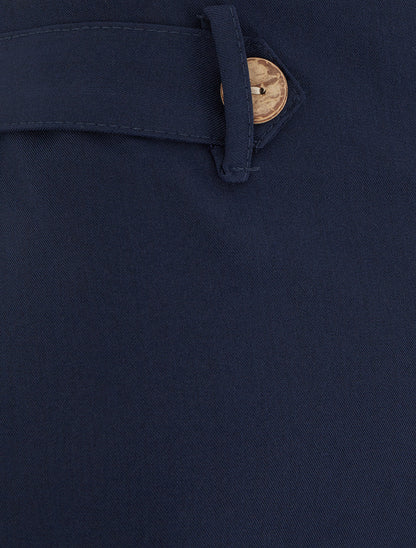 Short uni élastiqué - Marine - 3