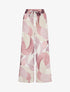 Pantalon fluide imprimé graphique - Vieux rose - 1