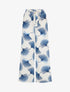 Pantalon fluide imprimé ginko - Marine - 1