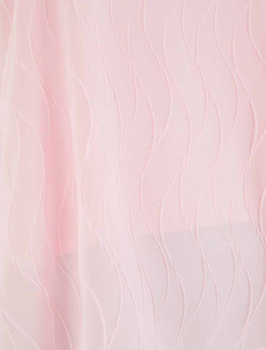 Caraco uni et texturé - Rose - 3