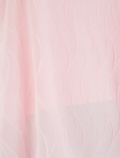 Caraco uni et texturé - Rose - 3