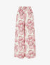 Pantalon élastiqué imprimé cercles - Rose - 1