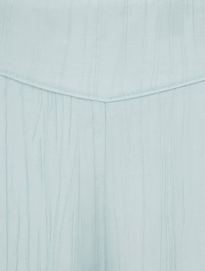 Pantalon texturé style sarouel fendu - Turquoise - 3