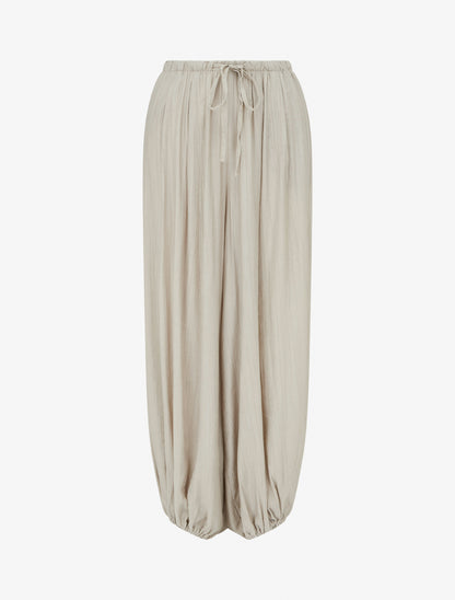 Pantalon style sarouel à bouts élastiqués - Taupe clair - 1