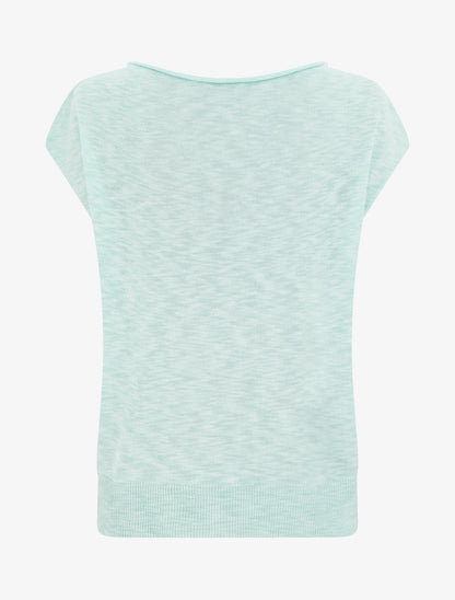 Top fin en maille - Turquoise - 2