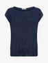 Top fin en maille - Marine - 1
