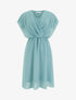 Robe évasée à manches courtes et col cache-coeur - Vert d&