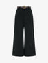 Pantalon uni côtelé - Noir - 1
