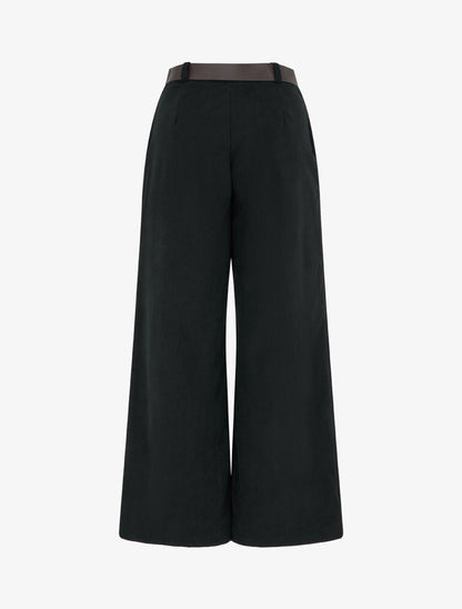 Pantalon uni côtelé - Noir - 2