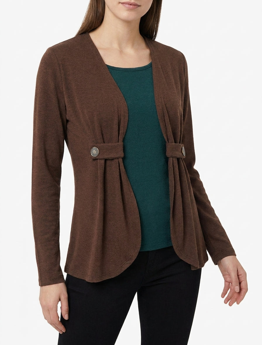 Vest met knoopjes in trompe-l&