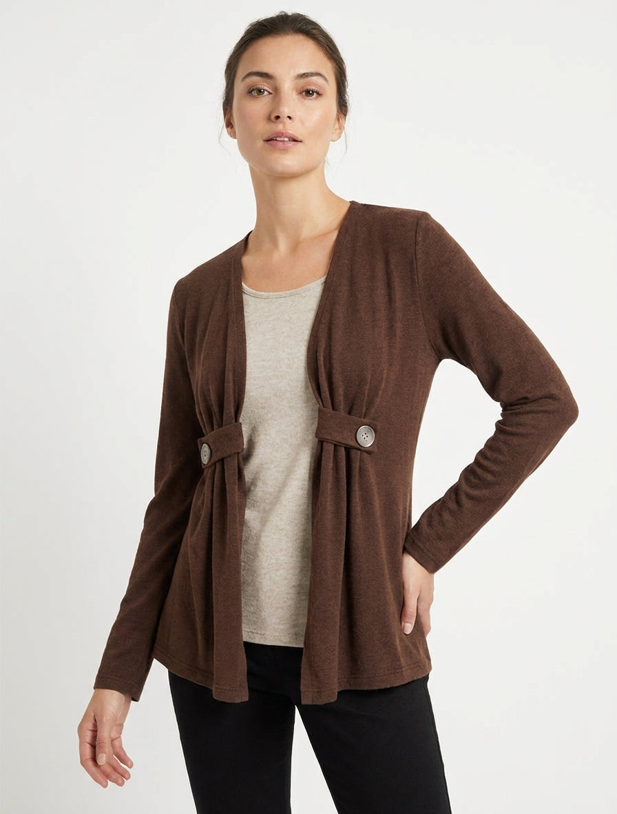 Vest met knoopjes in trompe-l&
