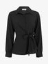 Top manches longues style chemise à nouer - Noir - 1