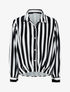 Blouse style chemise à rayures - Noir - 1