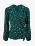 Top style portefeuille à plumes irisées - Vert sapin - 1