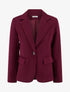 Blazer uni à col cranté - Lie de vin - 1