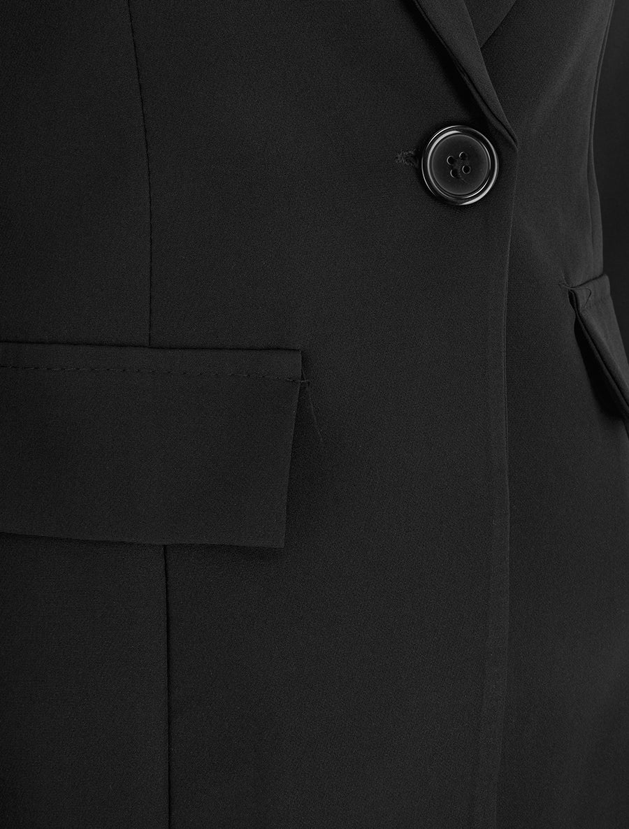 Blazer basique à épaulettes - Noir - 3