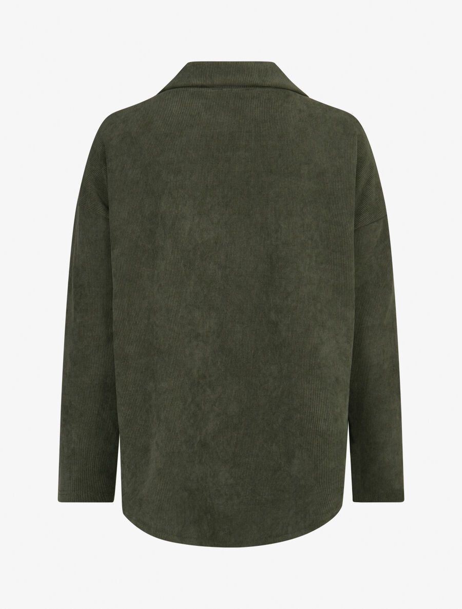 Surchemise côtelée basique - Kaki - 2