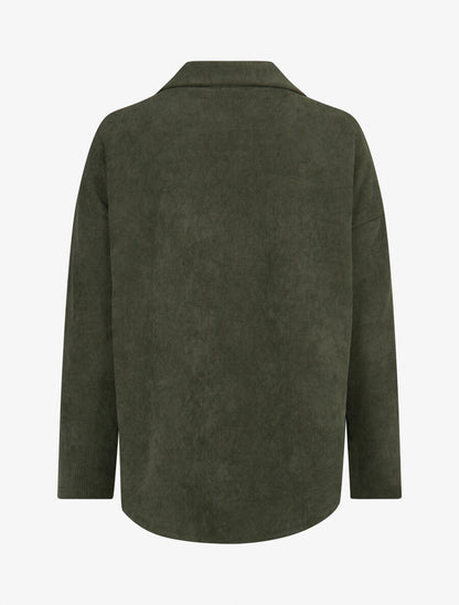 Surchemise côtelée basique - Kaki - 2