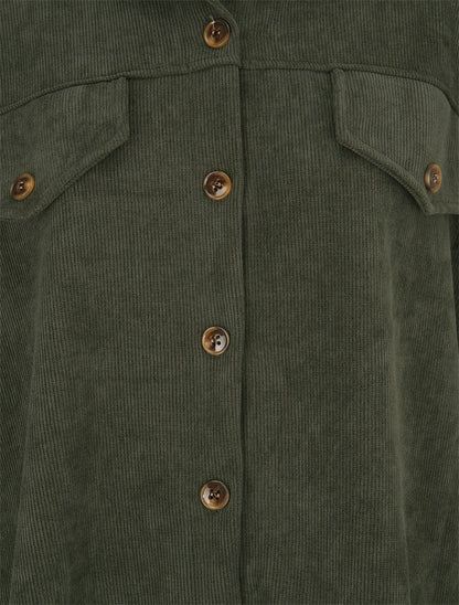 Surchemise côtelée basique - Kaki - 3